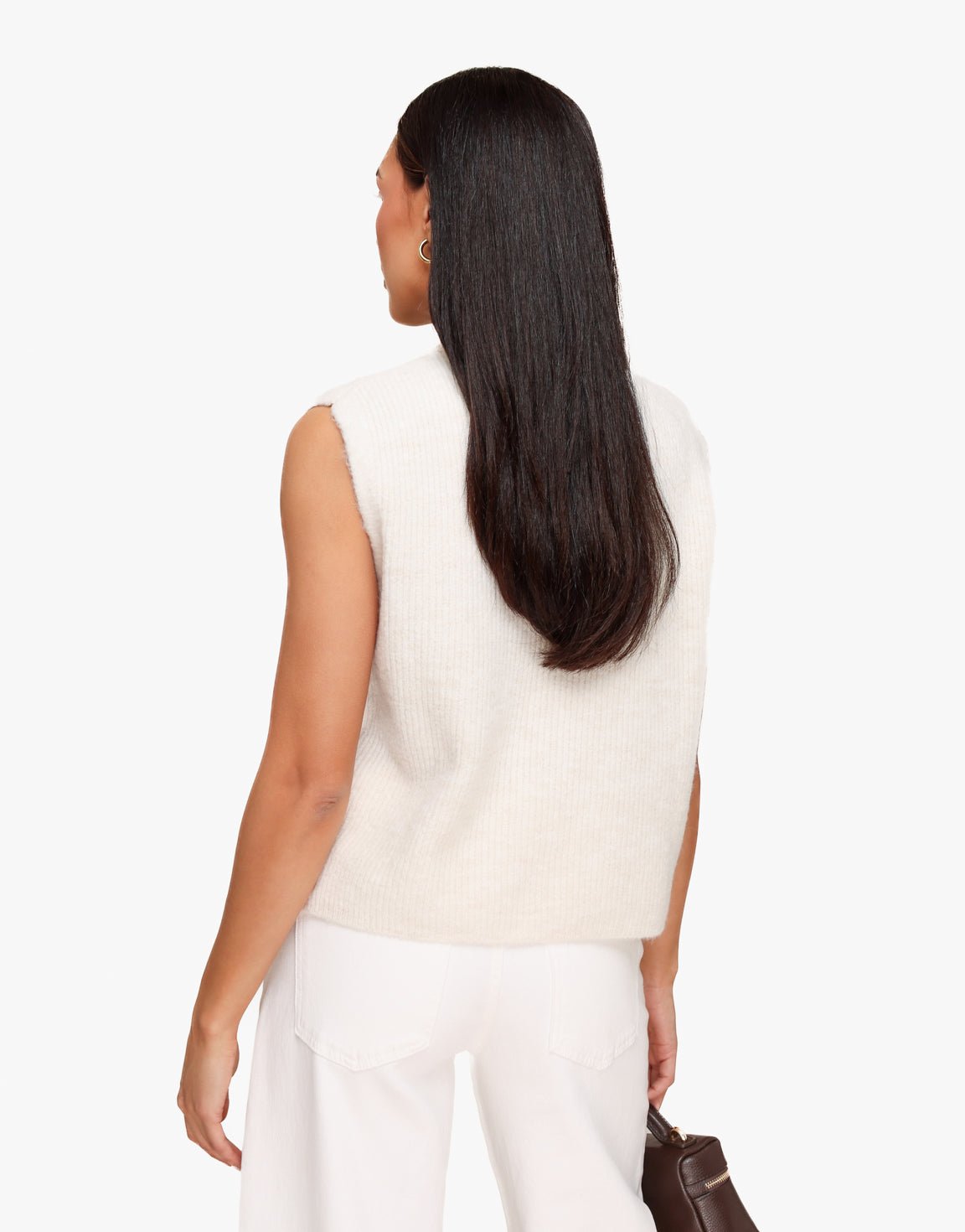 Creme Mouwloze Gilet - Vest | Olivia & Kate - Olivia & Kate
