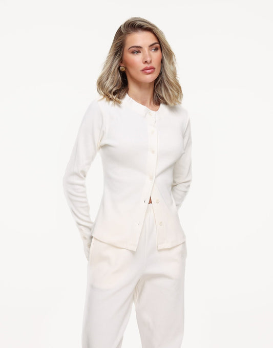 Creme Ribbel Lounge - Top - Olivia & Kate