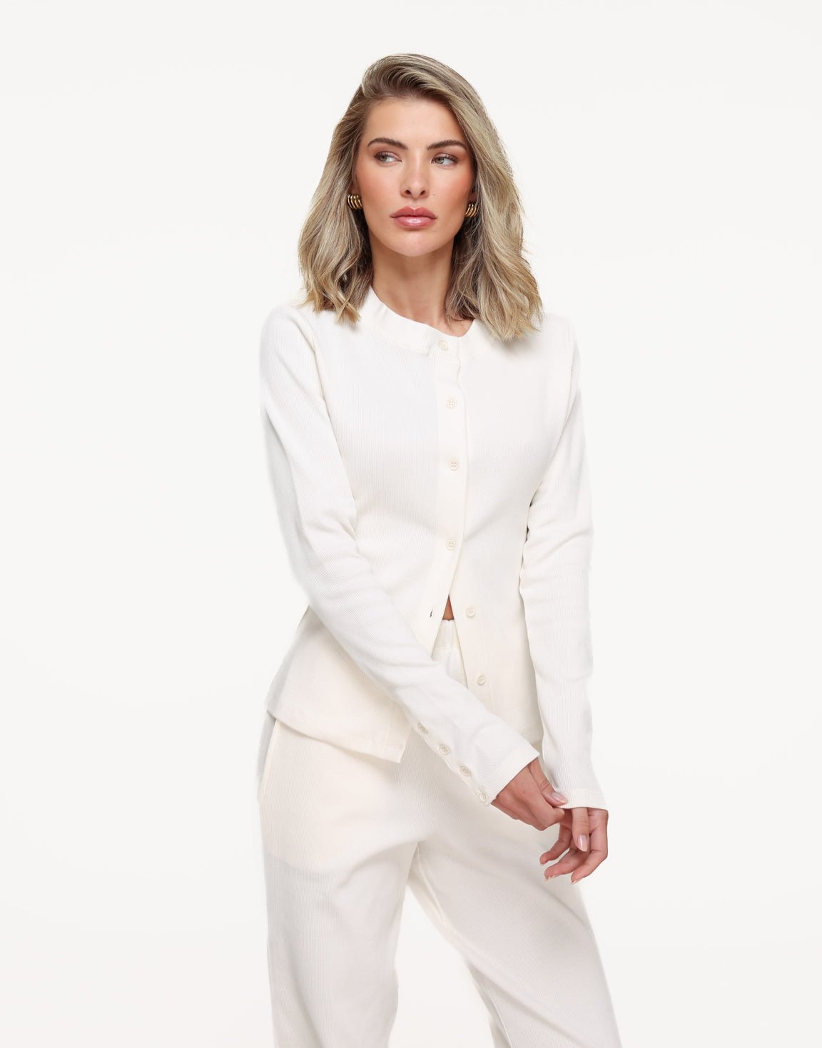 Creme Ribbel Lounge - Top - Olivia & Kate