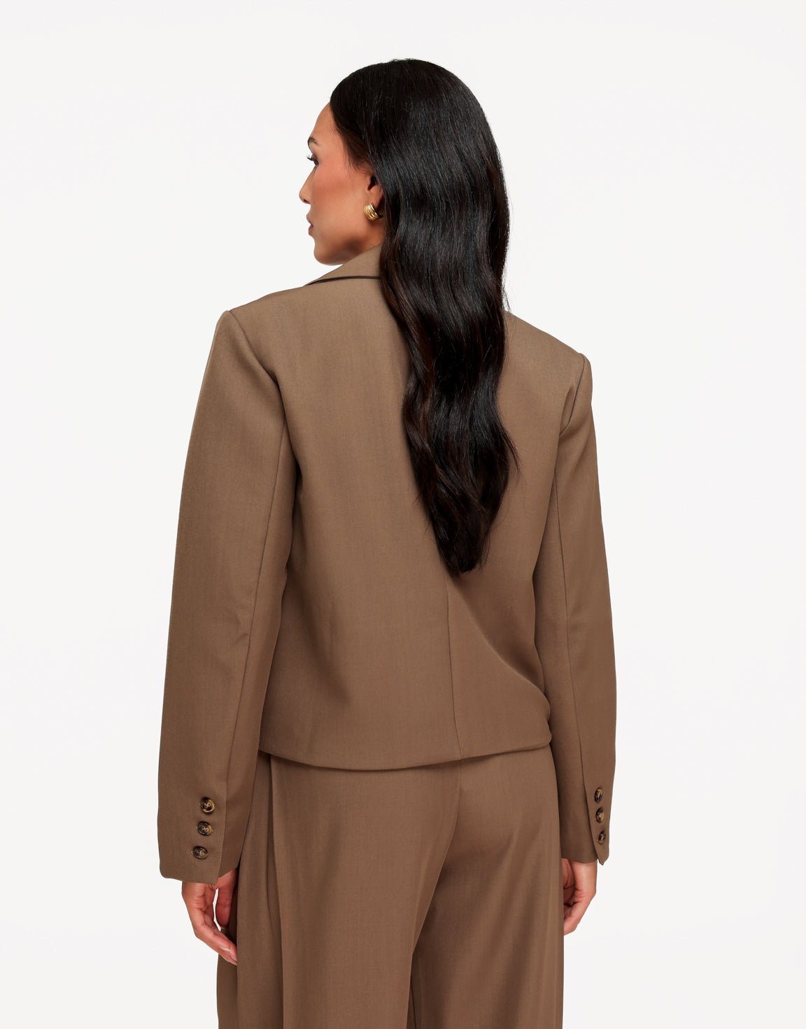 Donker Khaki Wijde Detail Cropped - Set - Olivia & Kate
