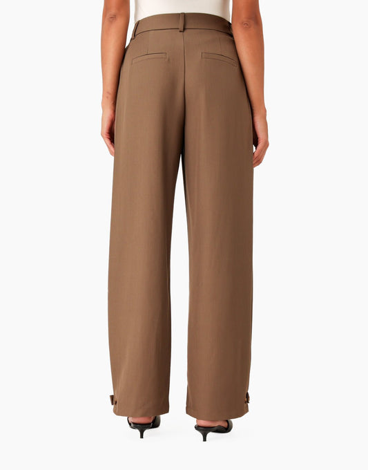 Donker Khaki Wijde Detail - Pantalon - Olivia & Kate