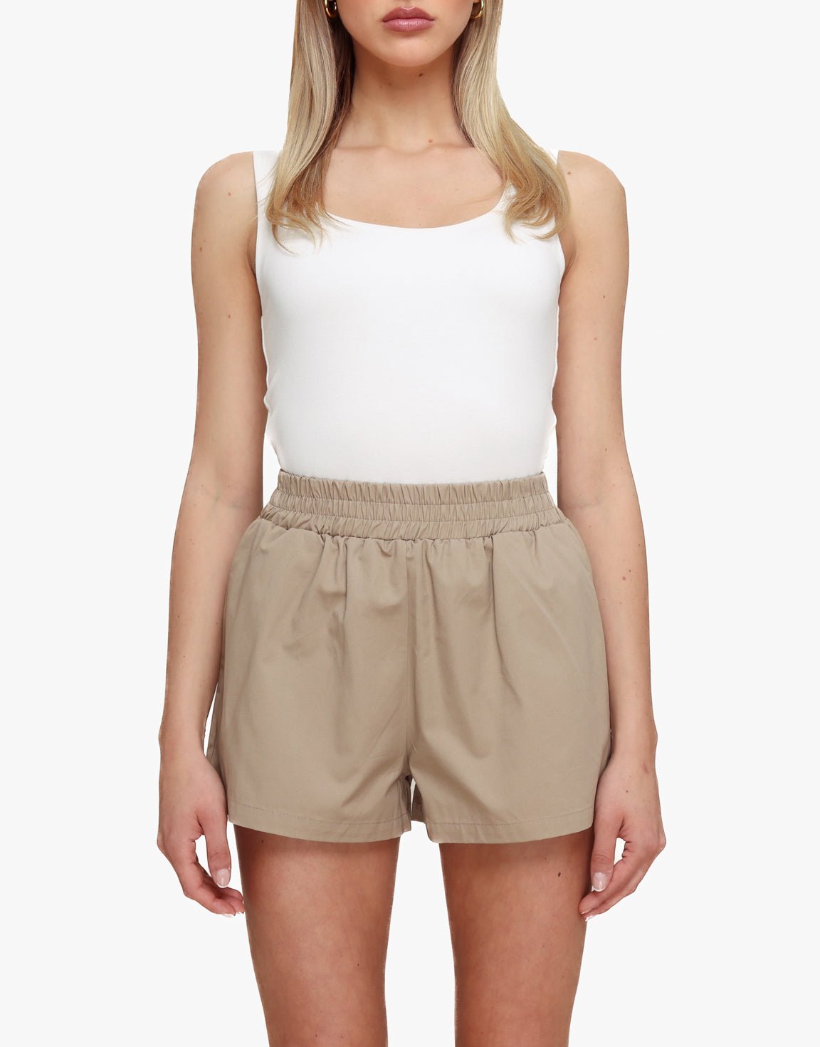 Donker Taupe Puffy Elastische Onderkant - Set - Olivia & Kate