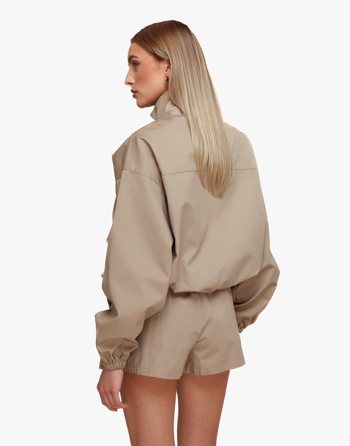 Donker Taupe Puffy Elastische Onderkant - Set - Olivia & Kate