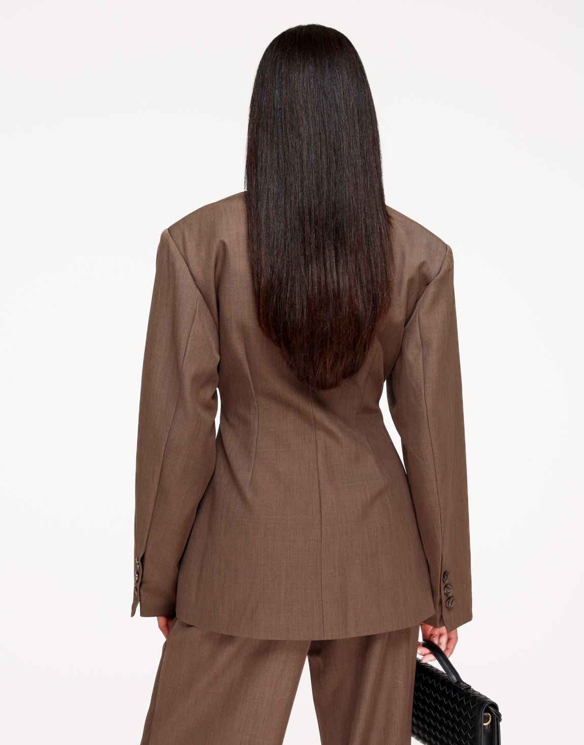 Donker Taupe Stevige Classic Detail - Blazer - Olivia & Kate