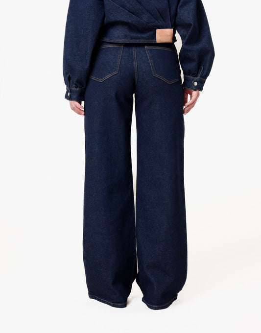 Donkerblauwe Denim Bomber - Set - Olivia & Kate