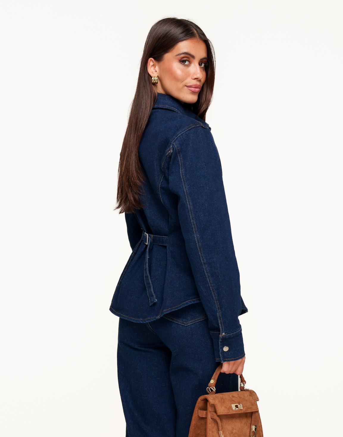 Donkerblauwe Gestikte Naden - Set - Olivia & Kate