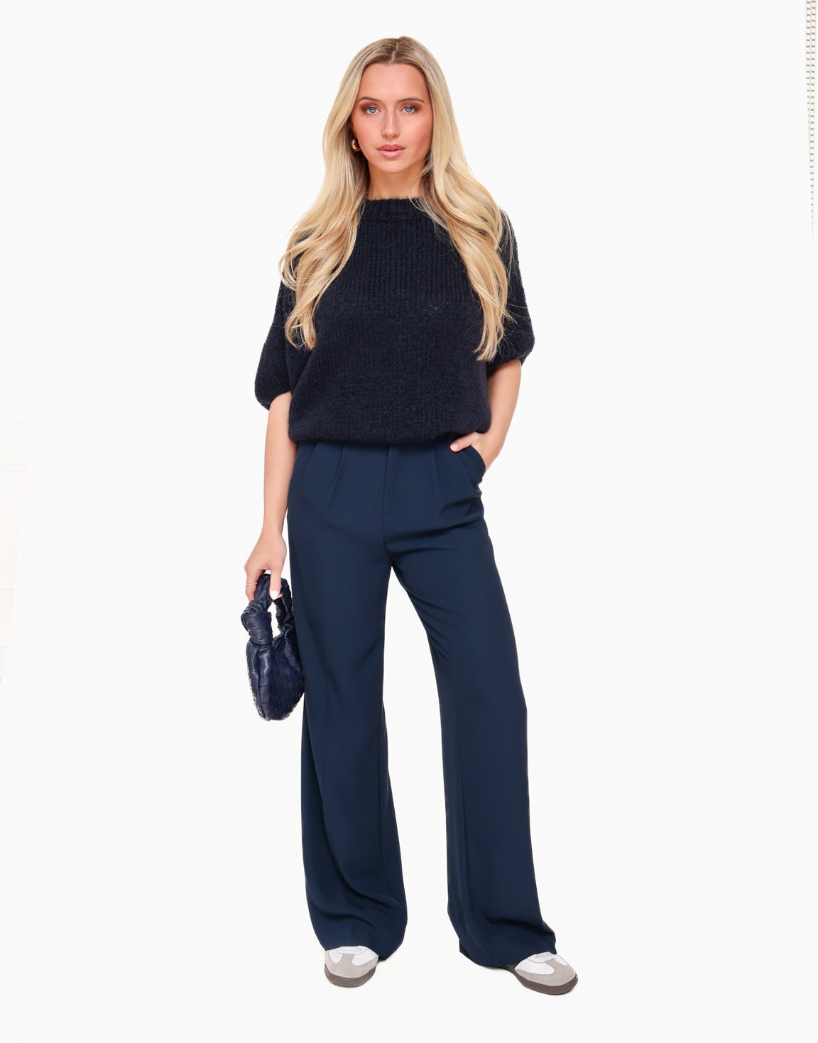 Donkerblauwe Wijde - Pantalon - Olivia & Kate