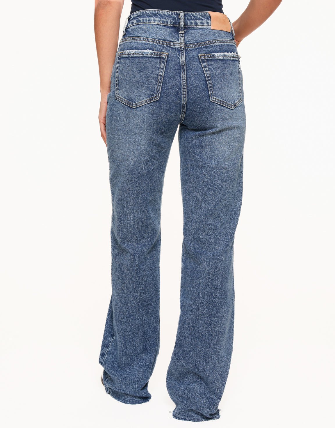 Donkerblauwe Wijde Tall - Spijkerbroek - Olivia & Kate