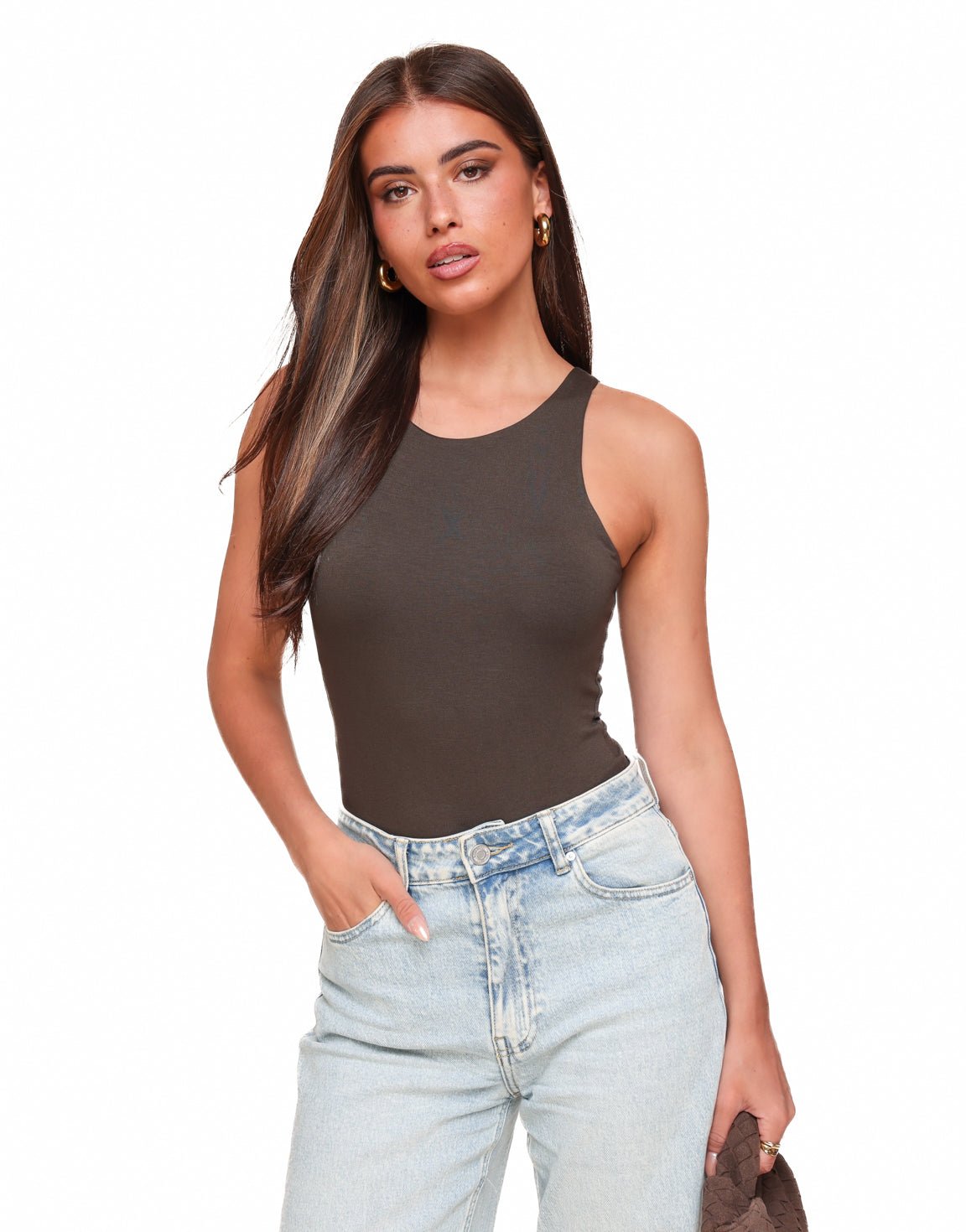 Donkerbruine Basic - Body - Olivia & Kate