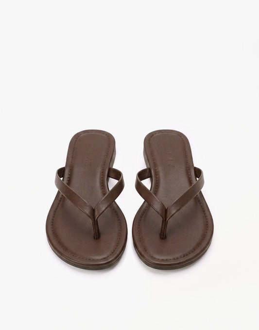 Donkerbruine Basic - Teenslippers - Olivia & Kate