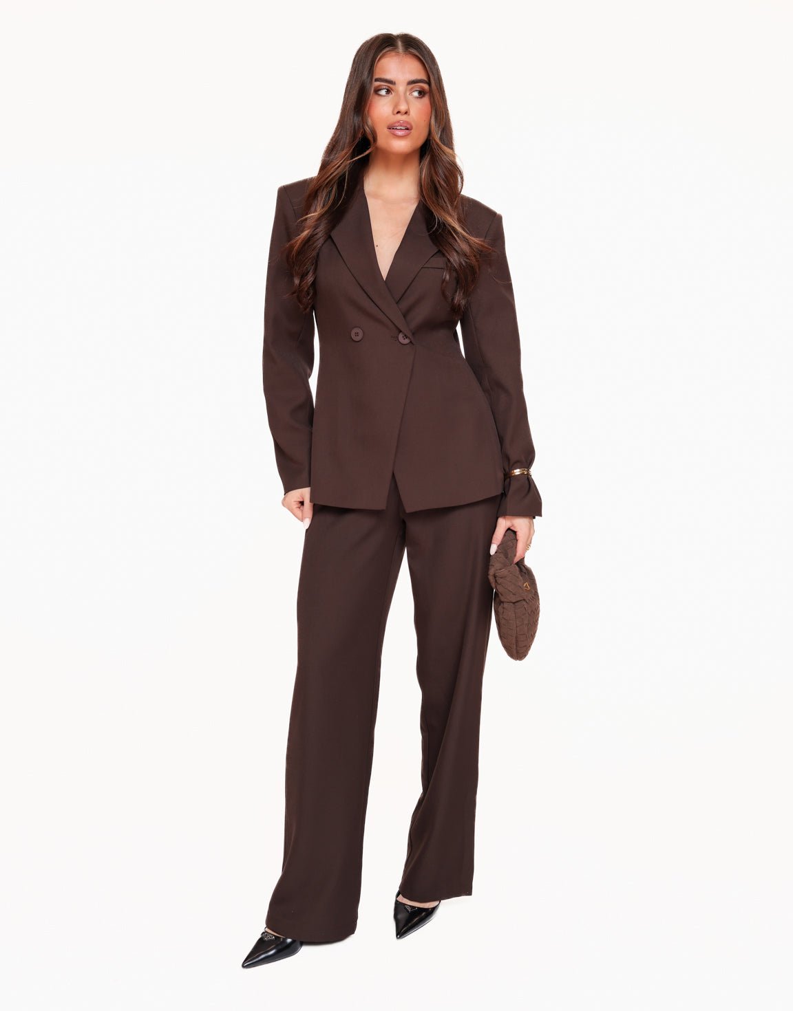 Donkerbruine Classic Getailleerde - Blazer - Olivia & Kate