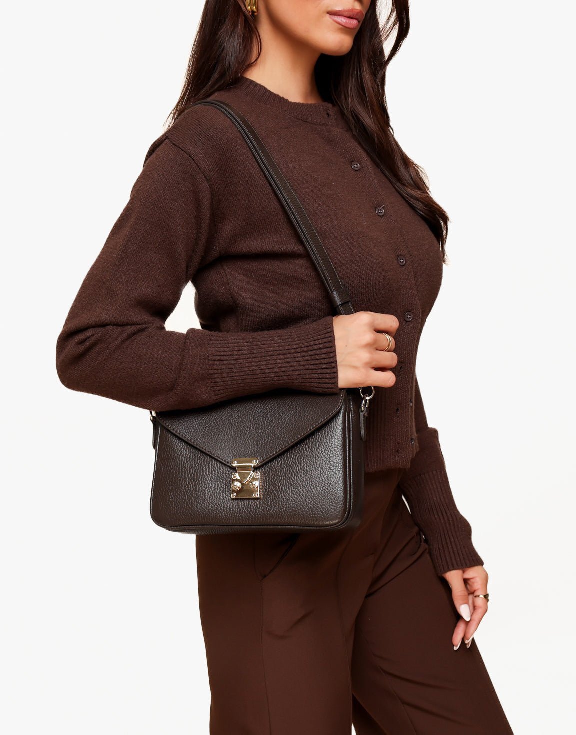 Dark brown Classic Leather - Bag - Olivia & Kate