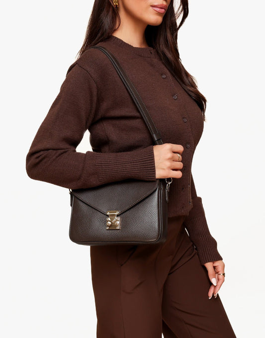 Dark brown Classic Leather - Bag - Olivia & Kate