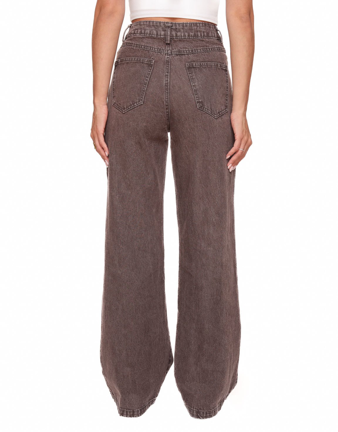 Donkerbruine Denim Edit LS - Set - Olivia & Kate