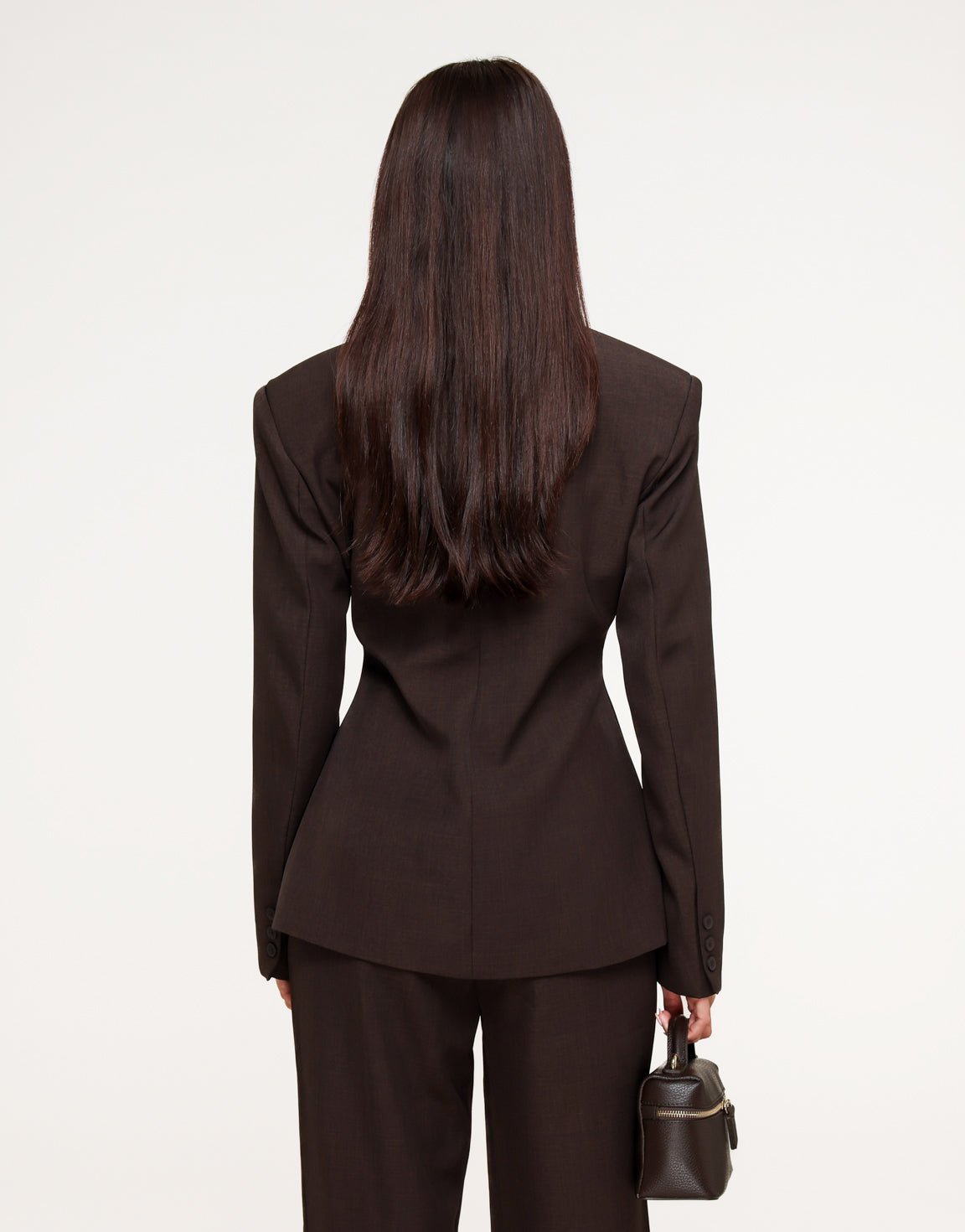 Donkerbruine Getailleerde - Blazer - Olivia & Kate