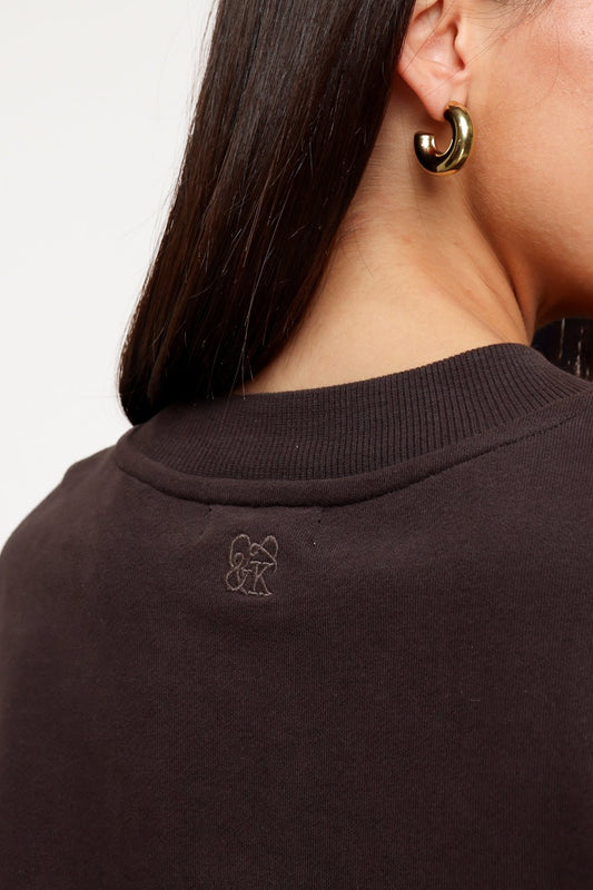 Donkerbruine Jogging LS - Vest - Olivia & Kate