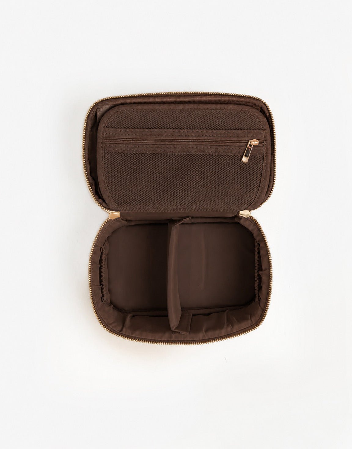 Donkerbruine Kleine Make-Up - Tas - Olivia & Kate