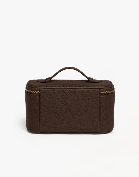 Donkerbruine Kleine Make-Up - Tas - Olivia & Kate