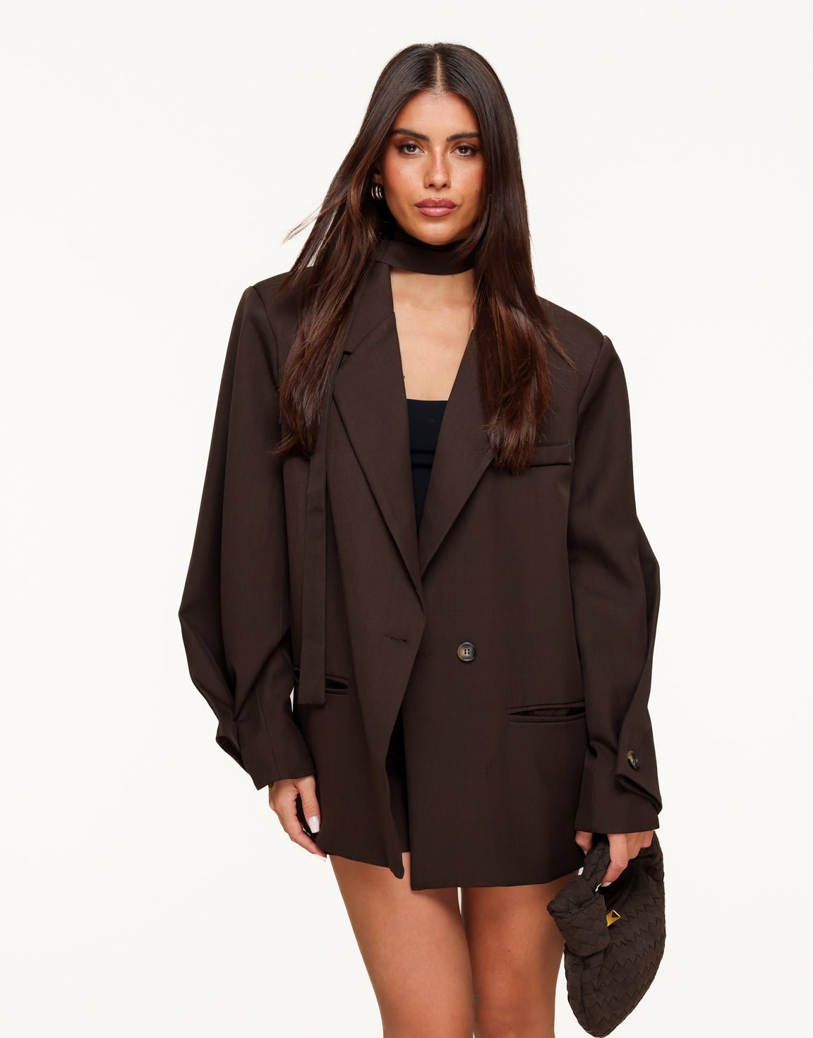 Donkerbruine Lange Classic Oversized - Set - Olivia & Kate