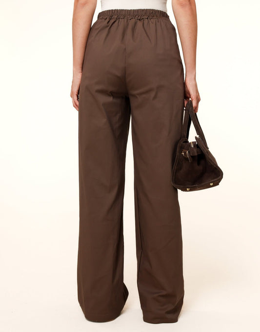 Donkerbruine Lange Wijde Bomber - Set - Olivia & Kate