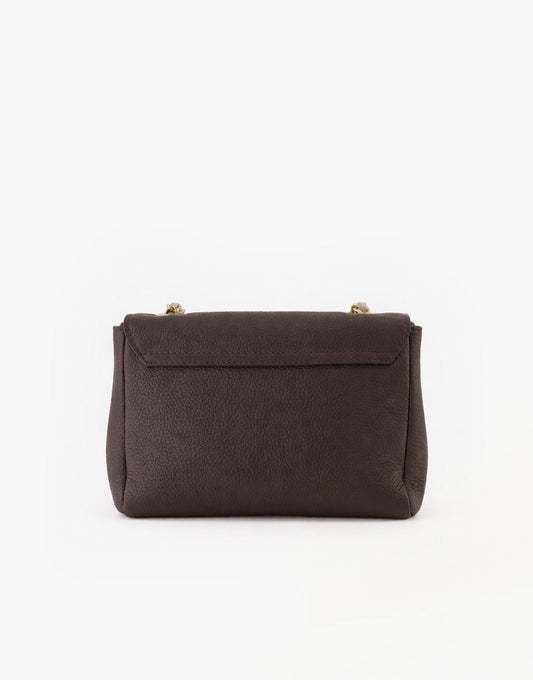 Donkerbruine Leren Crossbody - Tas - Olivia & Kate
