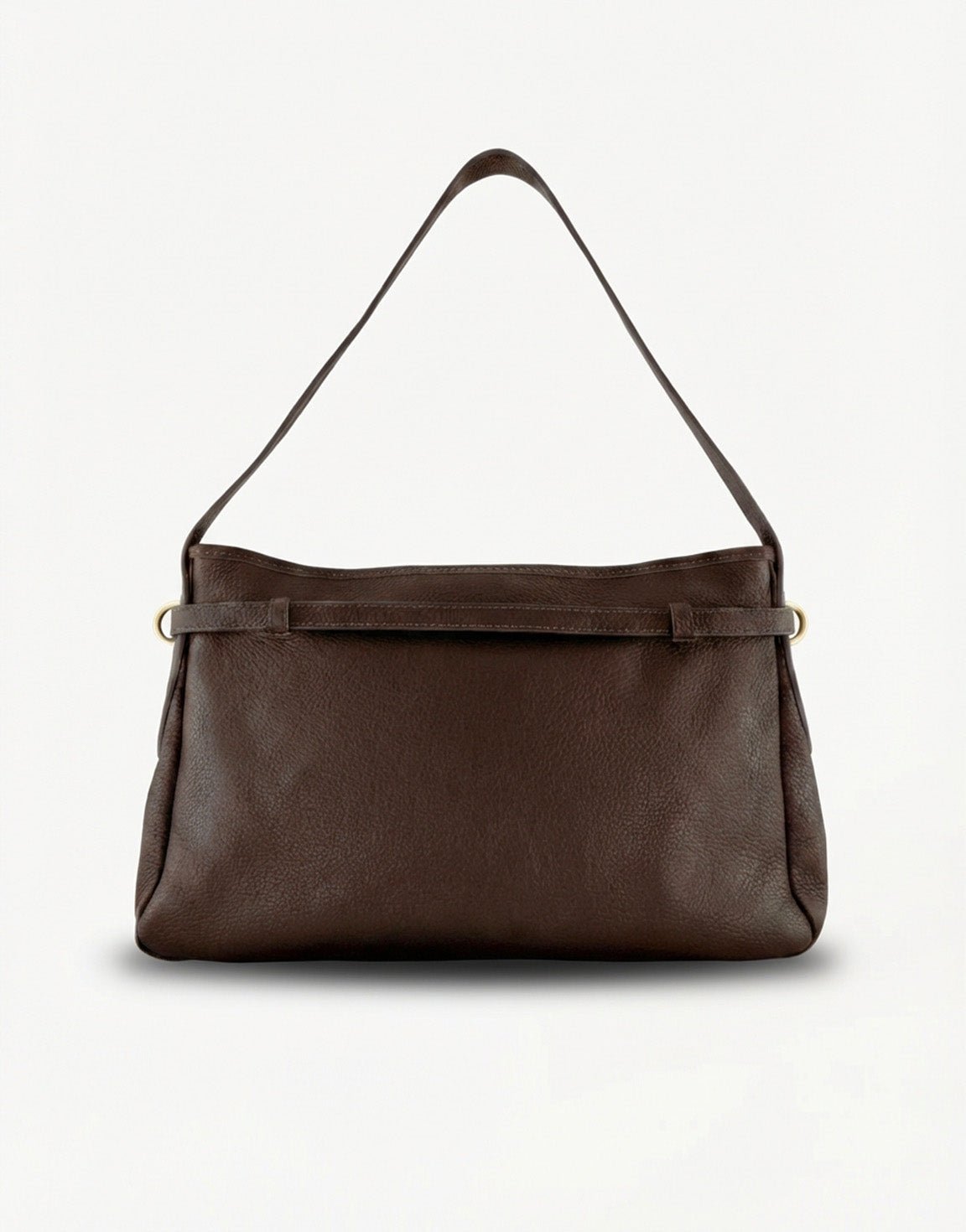 Donkerbruine Leren Vierkante - Tas - Olivia & Kate