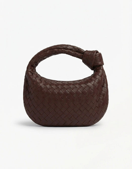 Dark Brown Medium Braided - Bag - Olivia & Kate