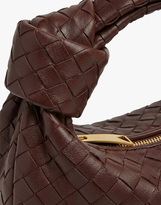 Donkerbruine Middel Gevlochten - Tas - Olivia & Kate