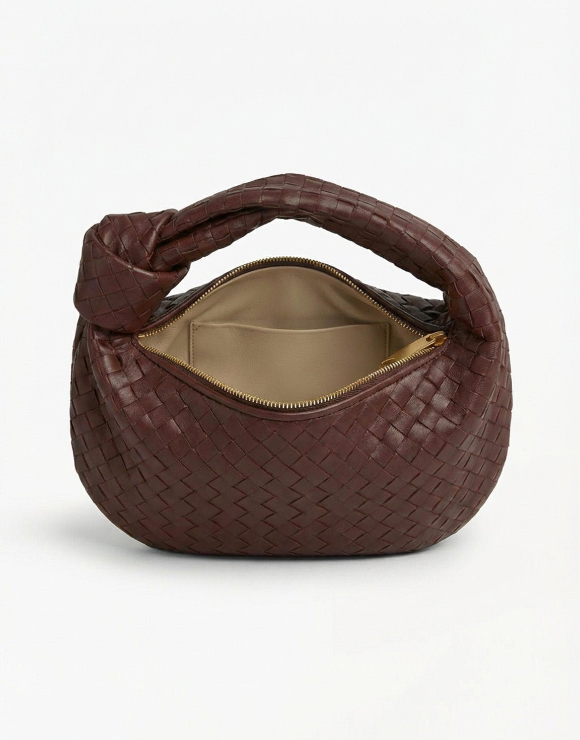 Dark Brown Medium Braided - Bag - Olivia & Kate