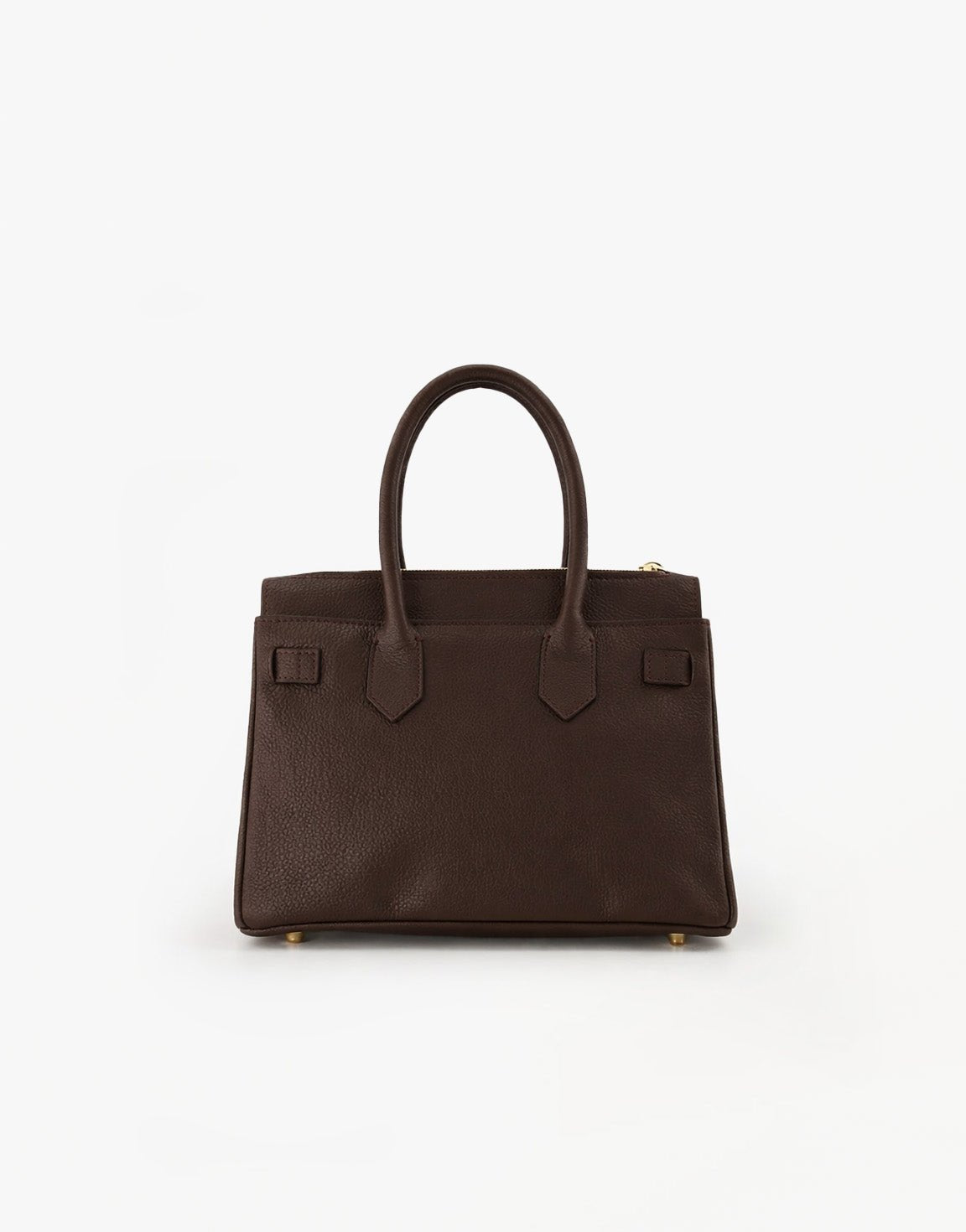 Donkerbruine Middel Gouden Details - Tas - Olivia & Kate