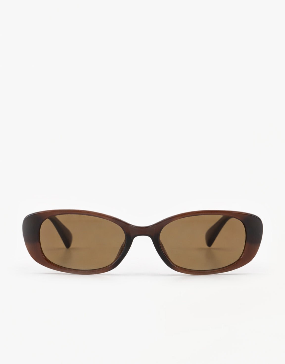 Donkerbruine Ovale Classic - Zonnebril - Olivia & Kate