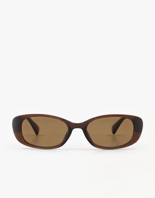 Donkerbruine Ovale Classic - Zonnebril - Olivia & Kate