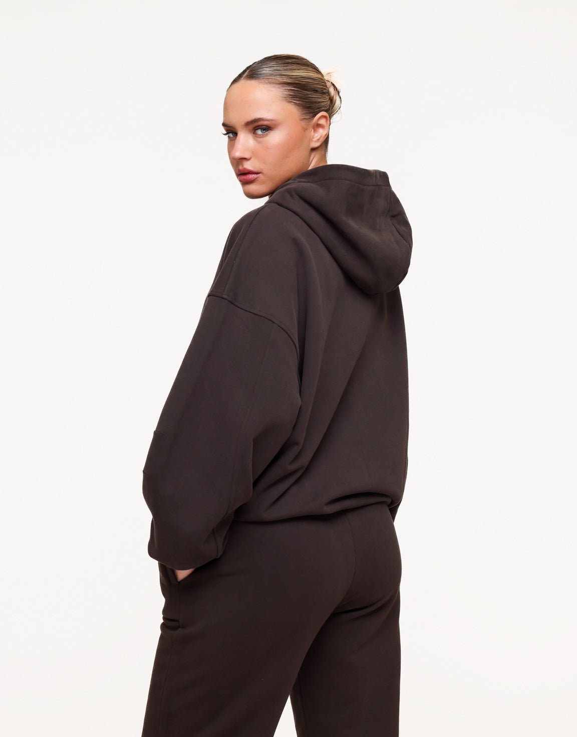 Donkerbruine Oversized Jogging - Hoodie - Olivia & Kate