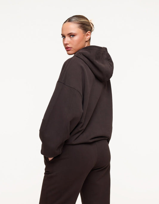 Donkerbruine Oversized Jogging - Hoodie - Olivia & Kate