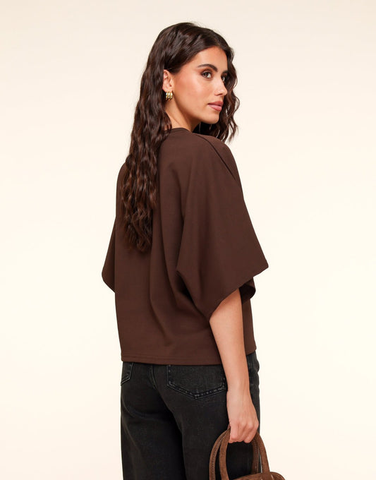 Donkerbruine Oversized SS - T-shirt - Olivia & Kate