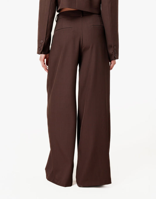 Donkerbruine Schouderpads Cropped Mid Waisted - Set - Olivia & Kate