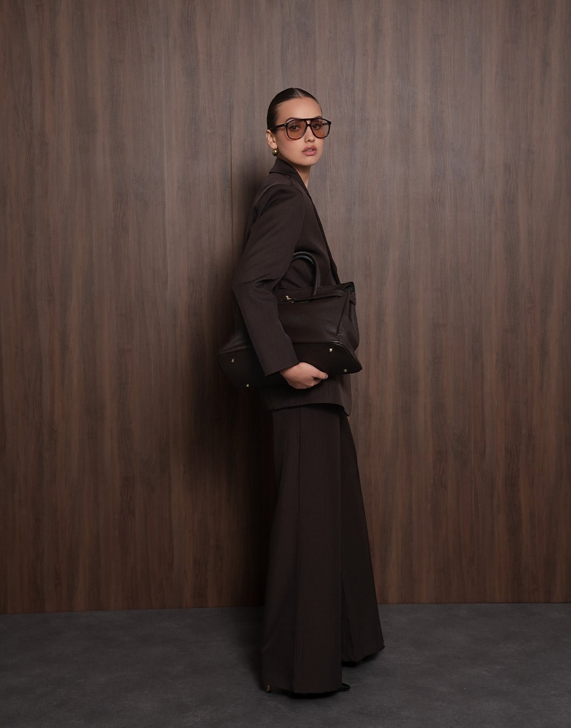 Donkerbruine Stevige Classic - Blazer - Olivia & Kate