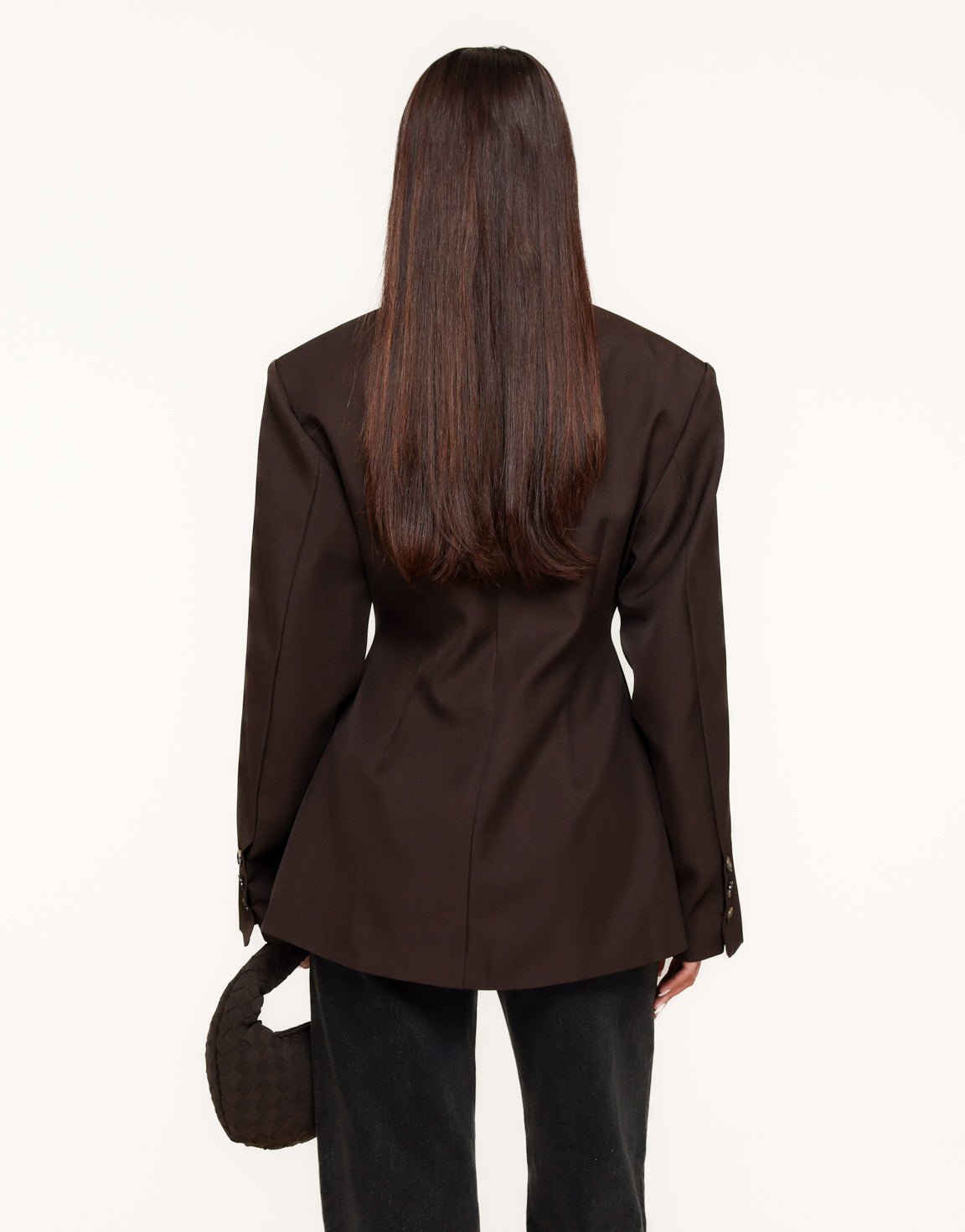 Donkerbruine Stevige Classic Detail - Blazer - Olivia & Kate