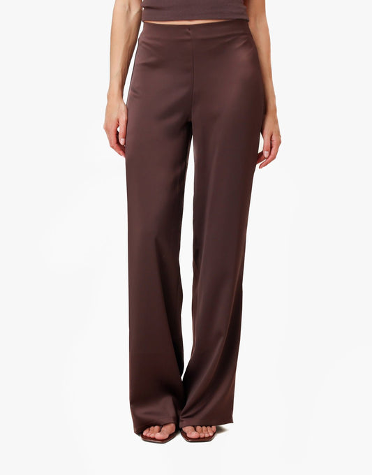 Donkerbruine Strapless Satijnen Sjaal Detail - Set - Olivia & Kate