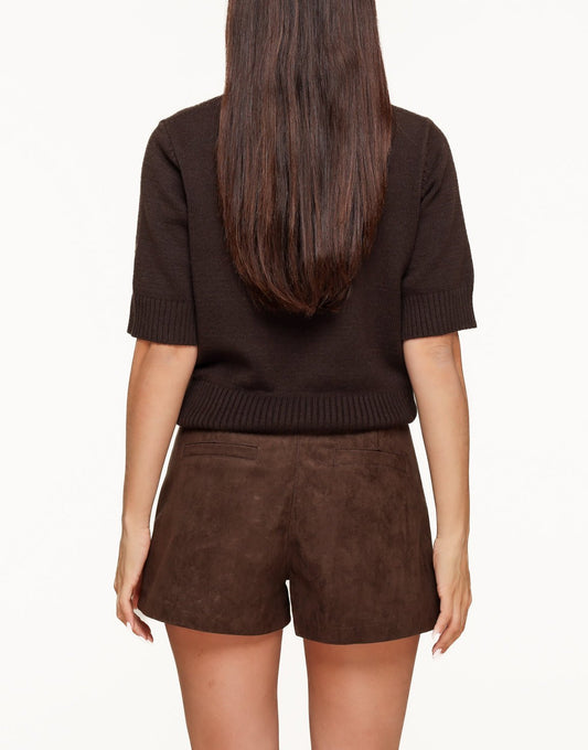 Donkerbruine Suede Biker - Set - Olivia & Kate