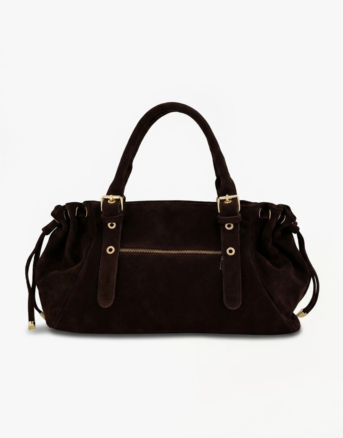 Donkerbruine Suede City - Tas - Olivia & Kate