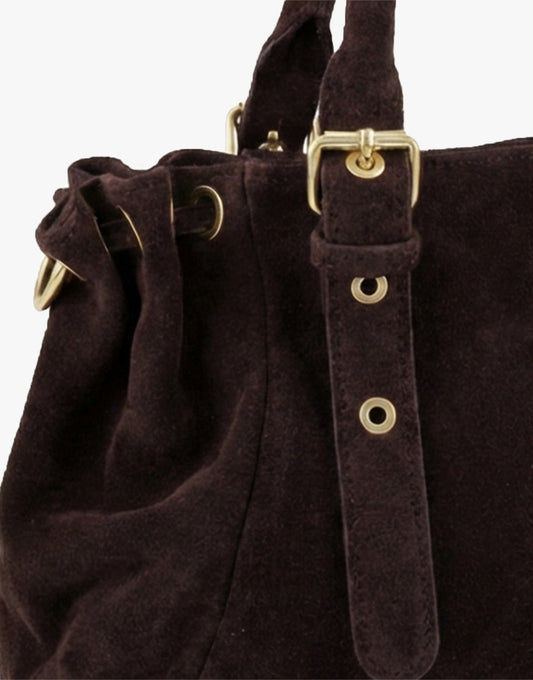 Dark brown Suede City - Bag - Olivia & Kate