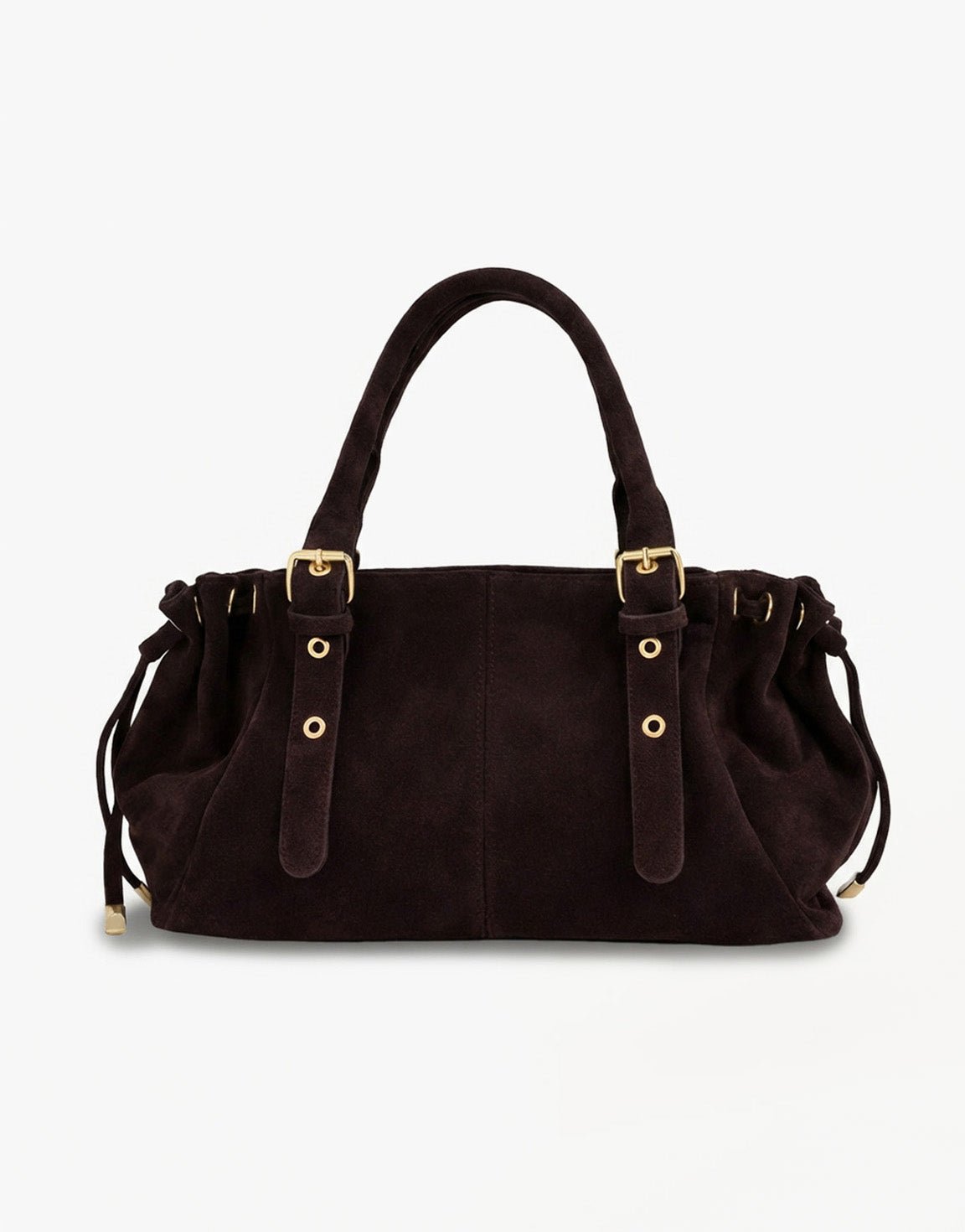 Donkerbruine Suede City - Tas - Olivia & Kate