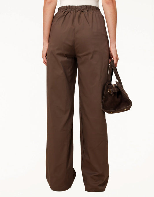 Donkerbruine Wijde - Broek - Olivia & Kate