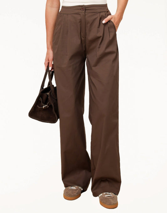 Donkerbruine Wijde - Broek - Olivia & Kate