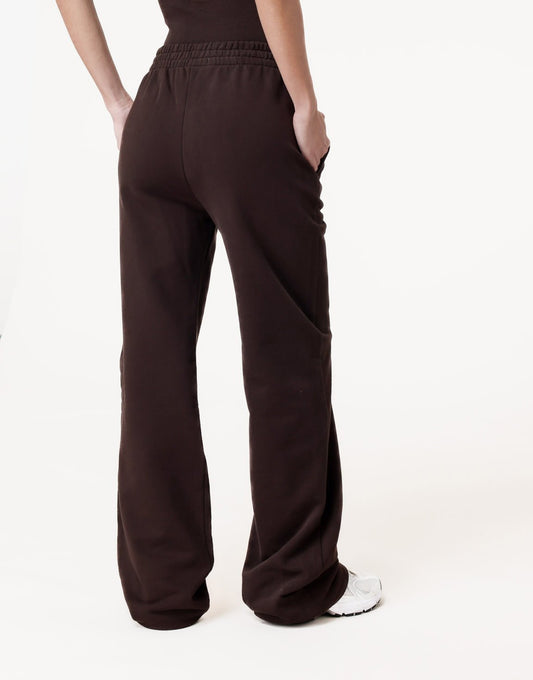 Donkerbruine Wijde Jogging - Broek - Olivia & Kate