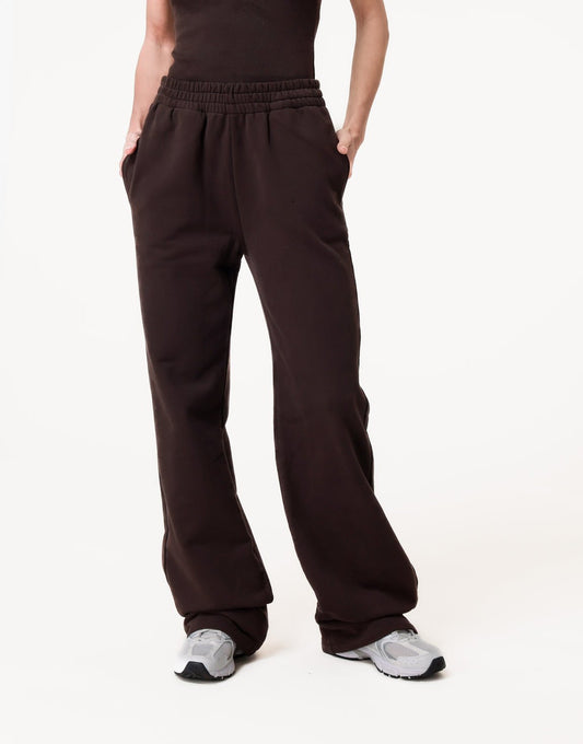 Donkerbruine Wijde Jogging - Broek - Olivia & Kate