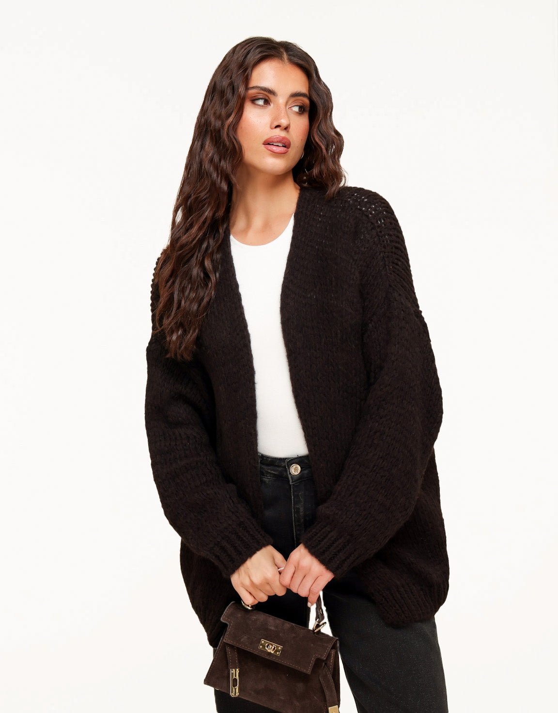 Donkerbruine Wollen - Vest - Olivia & Kate