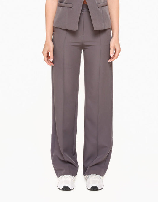 Dark gray Basic - Trousers - Olivia & Kate
