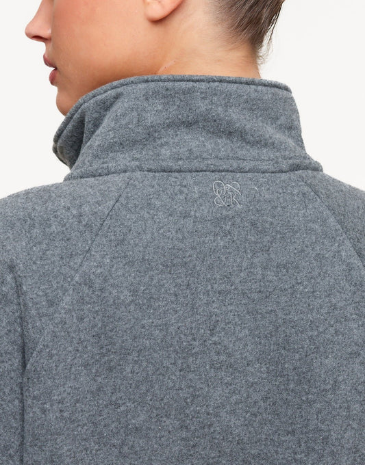 Donkergrijze Cropped Rits Jogging - Vest - Olivia & Kate